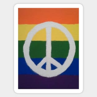 Rainbow Peace Sign Sticker